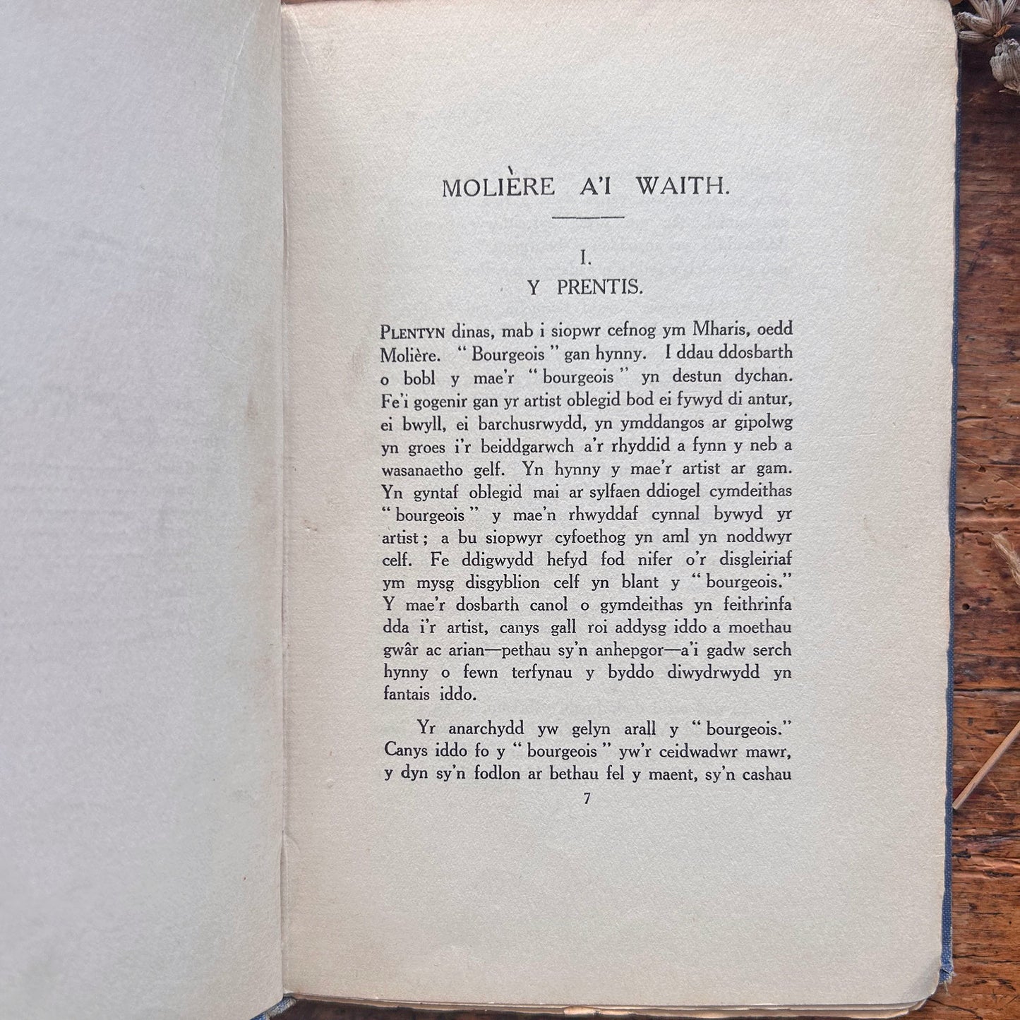 Doctor Er Ei Waethaf - Moliere - 1924 (Preloved)