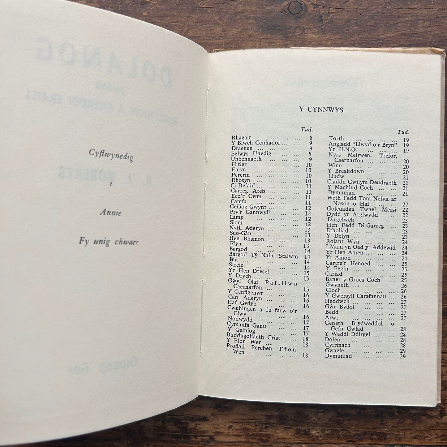 Dolanog - gydag Englynion a Cherddi Eraill - R. J. Roberts (Preloved)