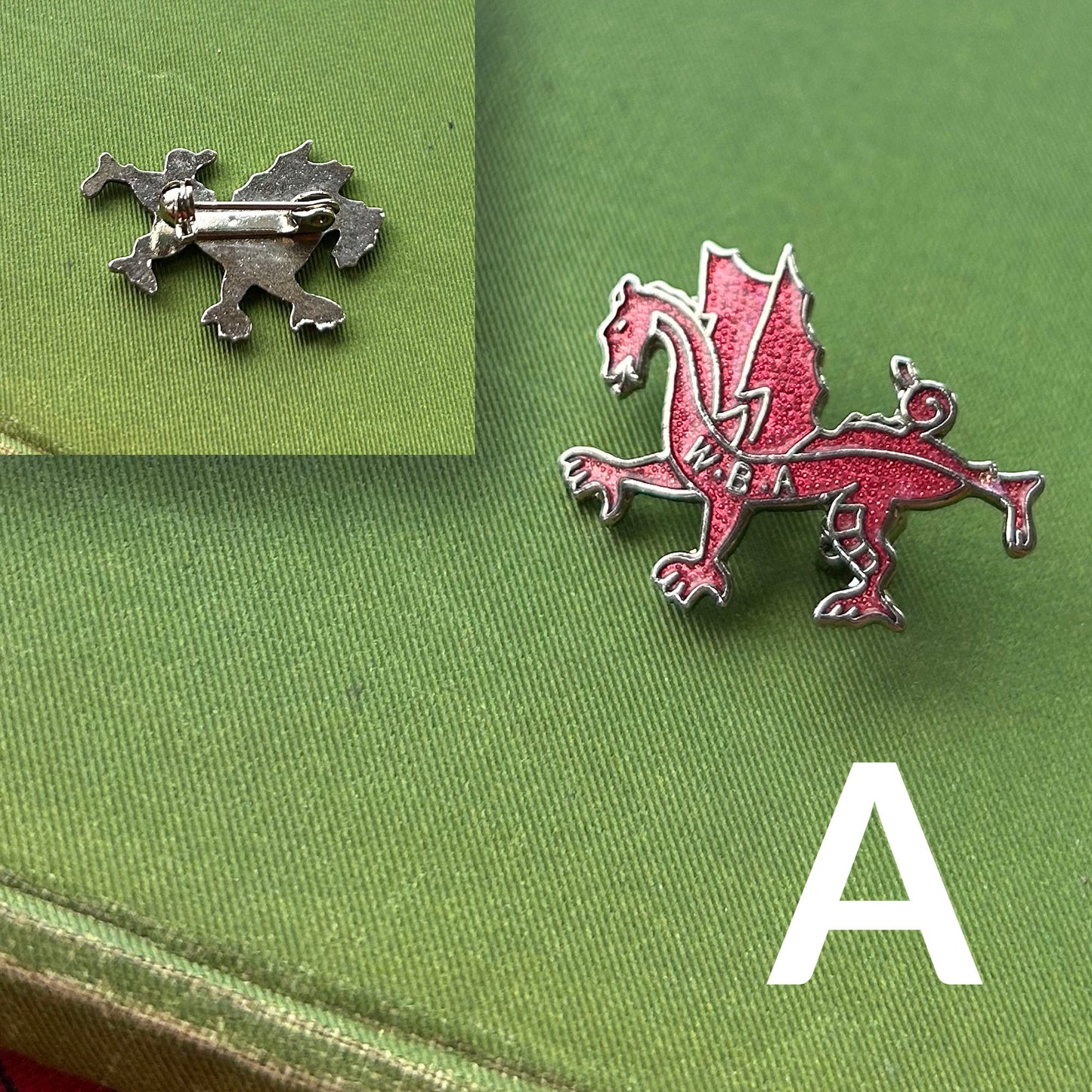Bathodyn Pin Lapel - Hen Ffasiwn - Draig WBA (Wedi'i Ail-law)