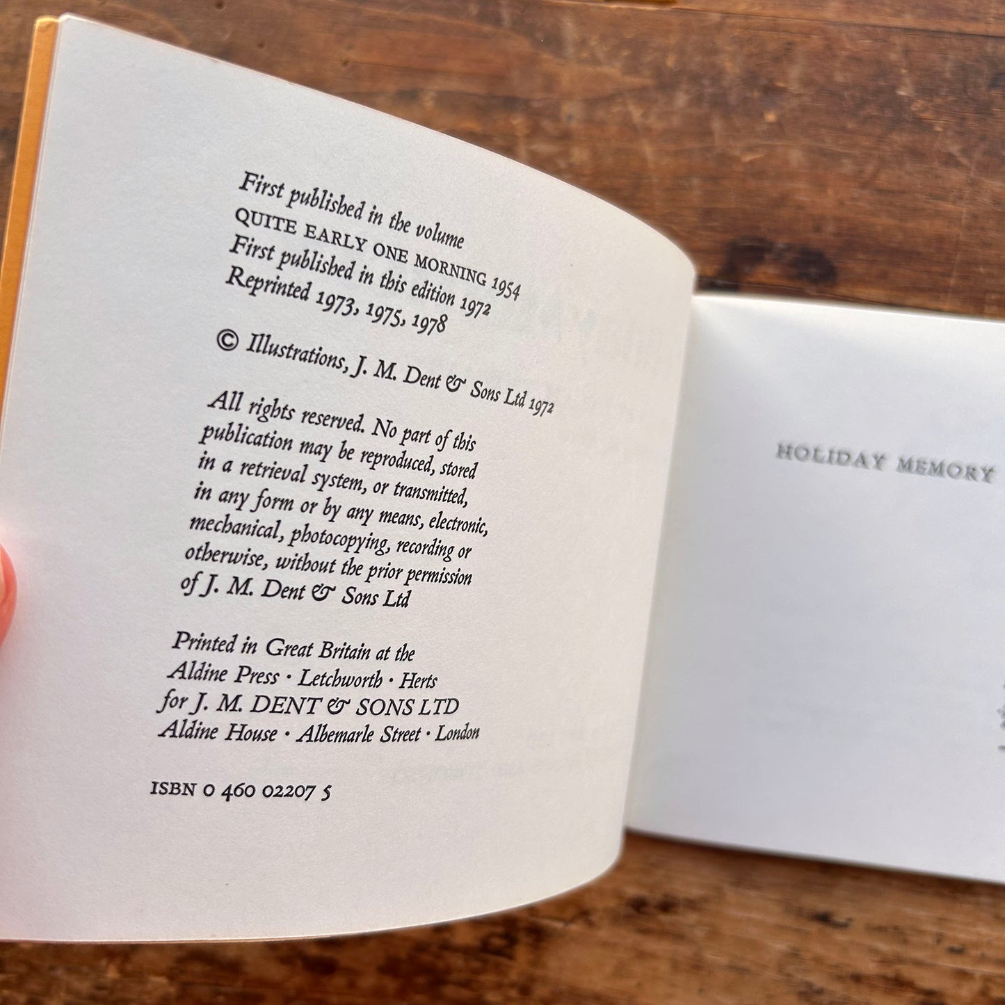 Dylan Thomas: Holiday Memory 1978 (Preloved)