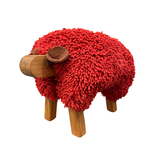 Foot Rest - Defaid Cymreig - Ewemoo Gwreiddiol - Lliwiau Disglair - Wedi'u Gwneud â Llaw