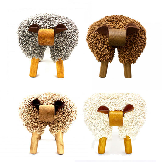 Foot Rest - Welsh Sheep - Original Ewemoo - Natural Colours - Handmade