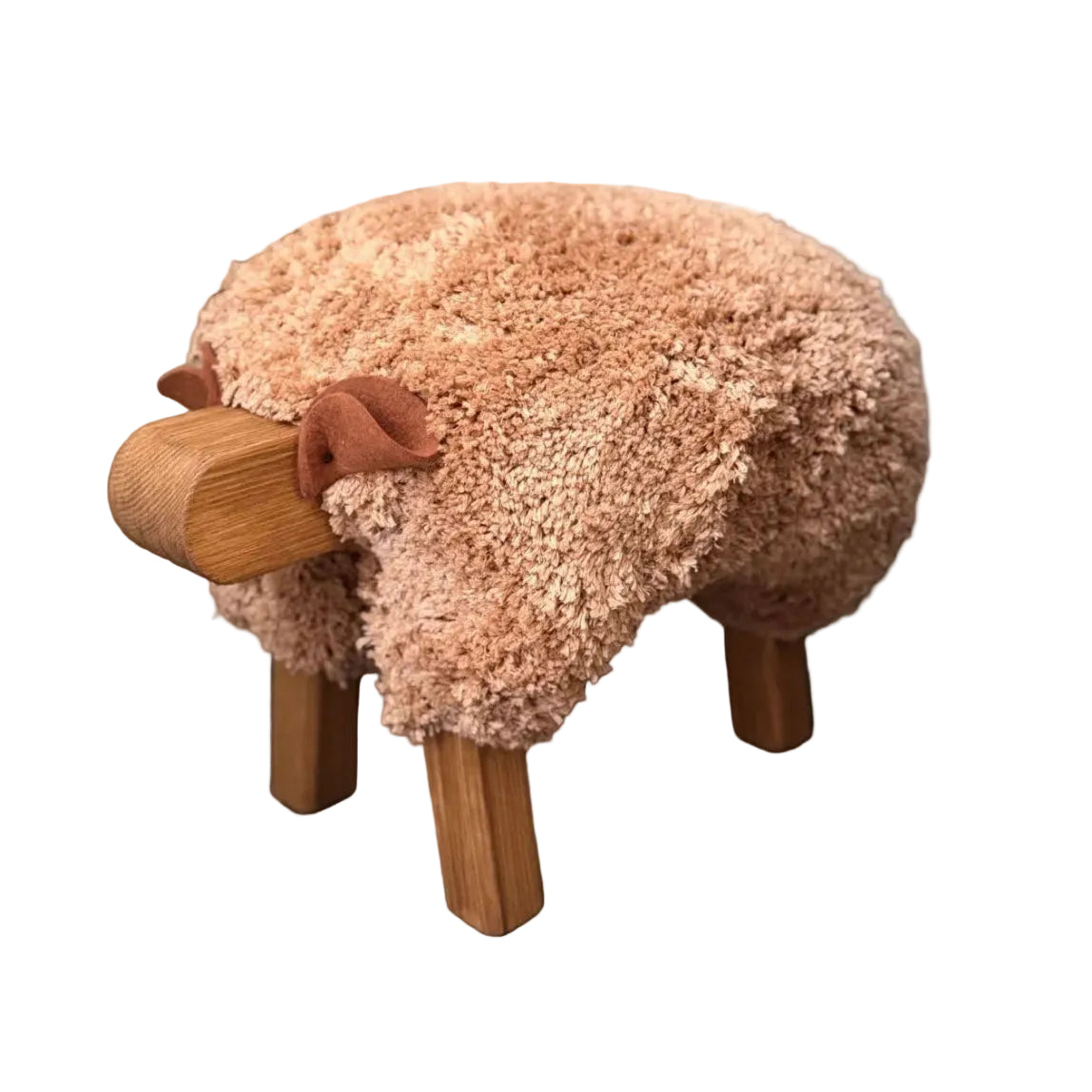 Foot Rest - Welsh Sheep - Original Ewemoo Handmade - Tufted Hazelnut