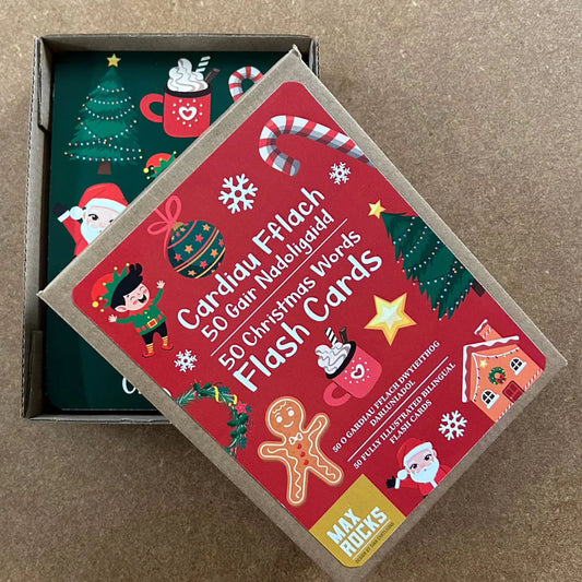 Welsh Flash Cards - 50 Gair Nadoligaidd / 50 Christmas Words