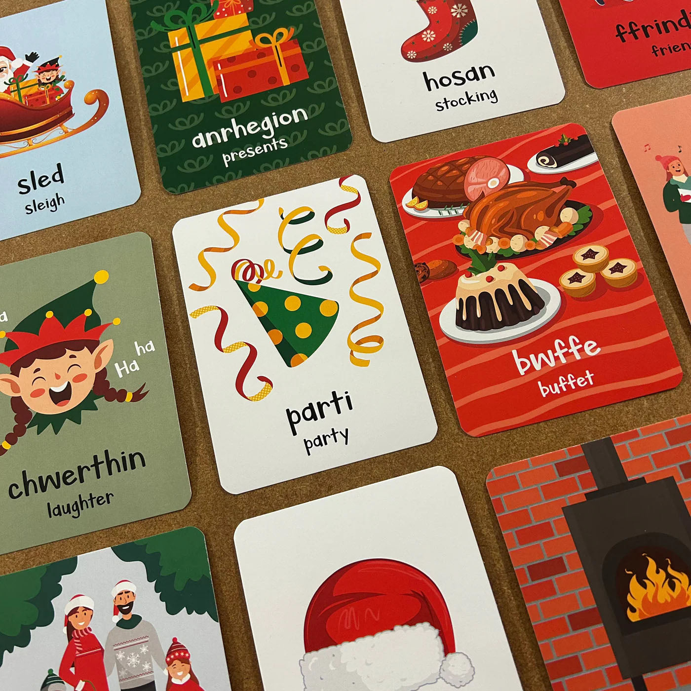 Welsh Flash Cards - 50 Gair Nadoligaidd / 50 Christmas Words