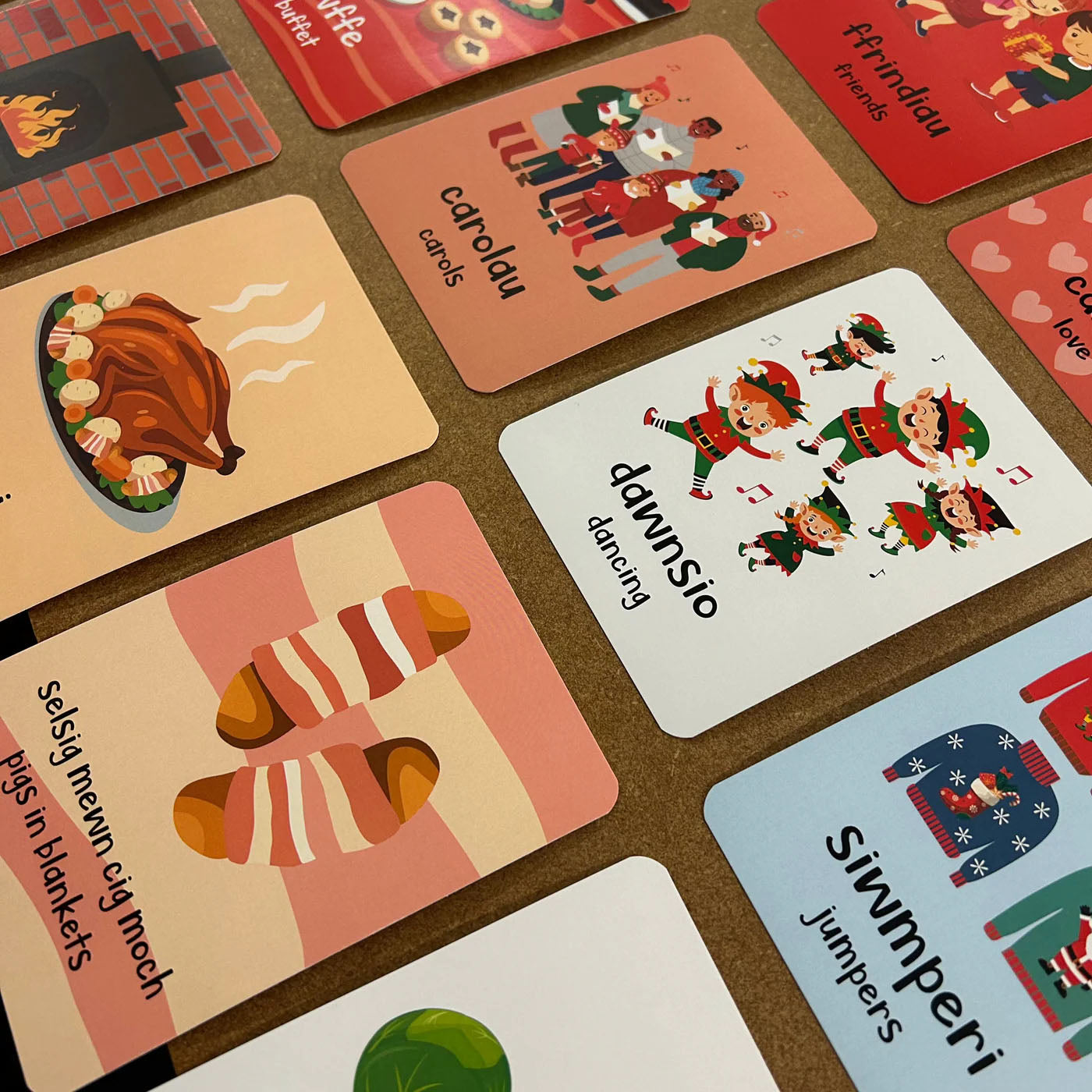 Welsh Flash Cards - 50 Gair Nadoligaidd / 50 Christmas Words