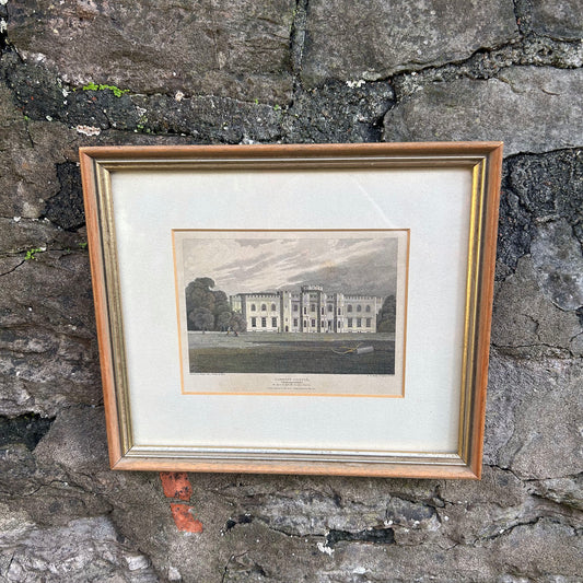 Framed Print - Cardiff Castle - Genuine Antique Print 1830 (Preloved)