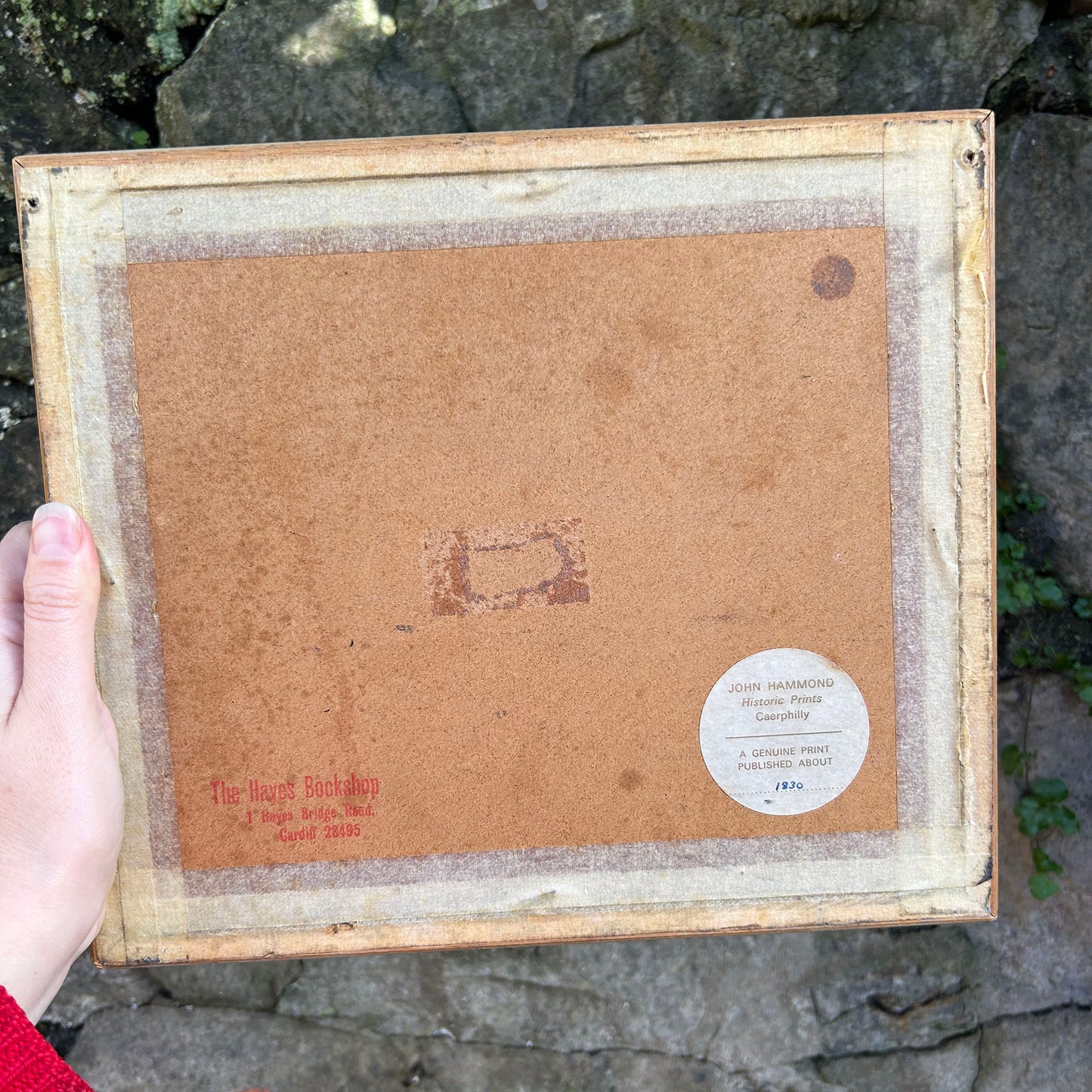 Framed Print - Cardiff Castle - Genuine Antique Print 1830 (Preloved)