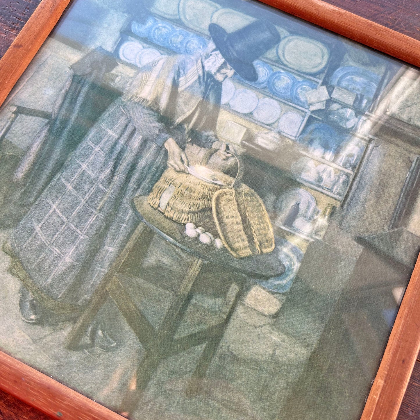 Framed Print - Market Day in Old Wales - Sydney Curnow Vosper (Preloved)