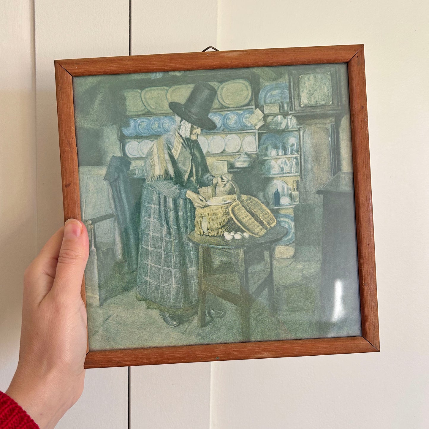 Framed Print - Market Day in Old Wales - Sydney Curnow Vosper (Preloved)