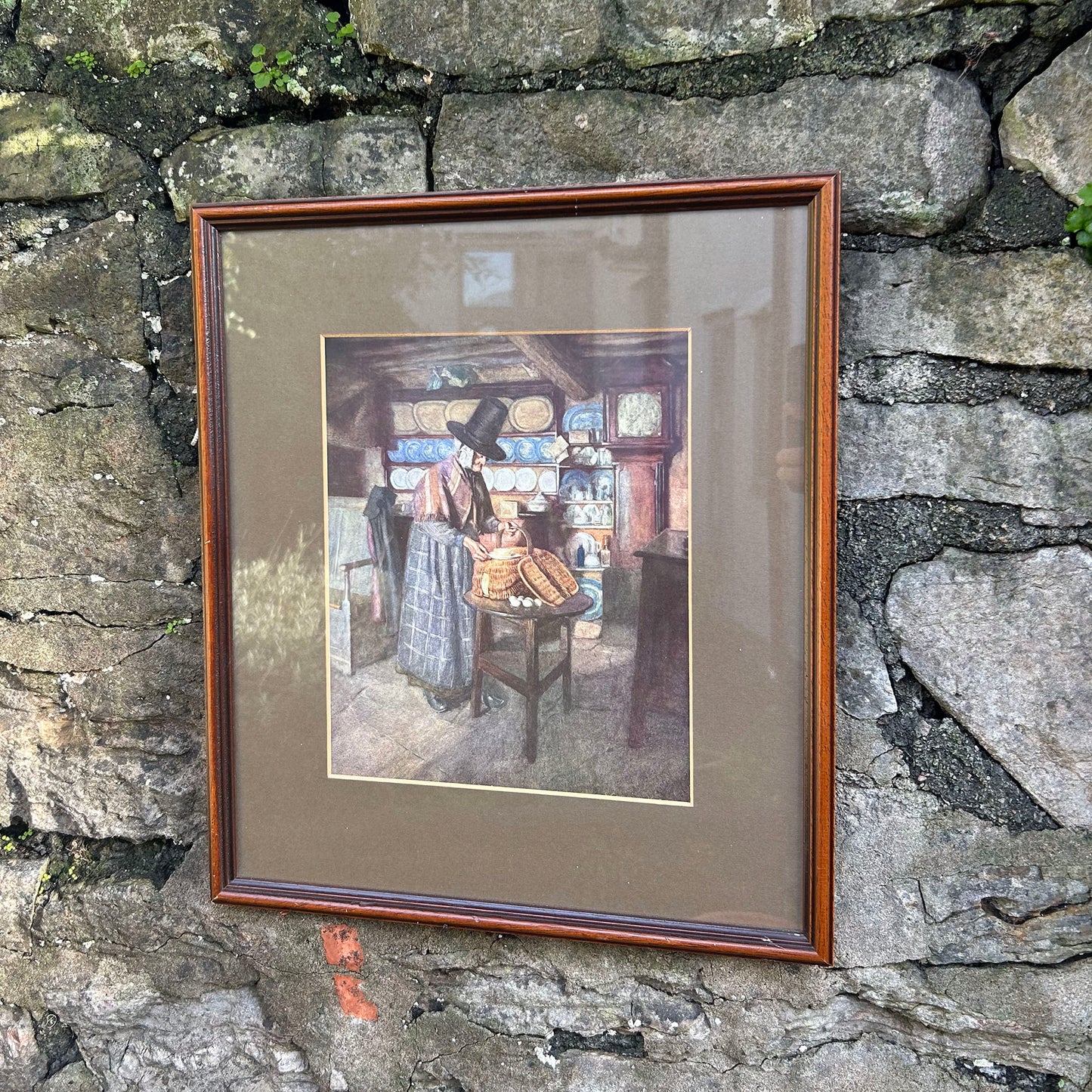 Framed Print - Market Day in Old Wales - Sydney Curnow Vosper (Preloved)