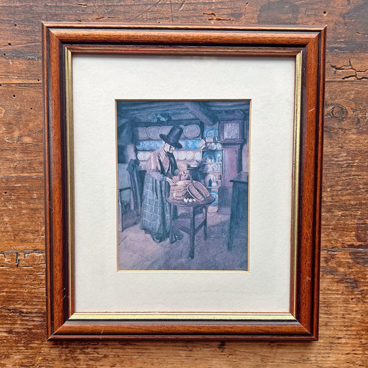 Framed Print - Market Day in Old Wales - Sydney Curnow Vosper (Preloved)