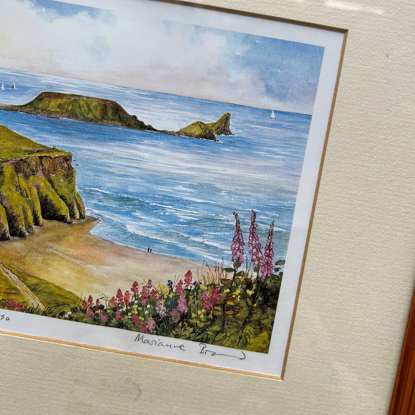Print wedi'i Fframio - Diwrnod Marchnad yn Hen Gymru - Sydney Curnow Vosper (Wedi'i Ail-law)
