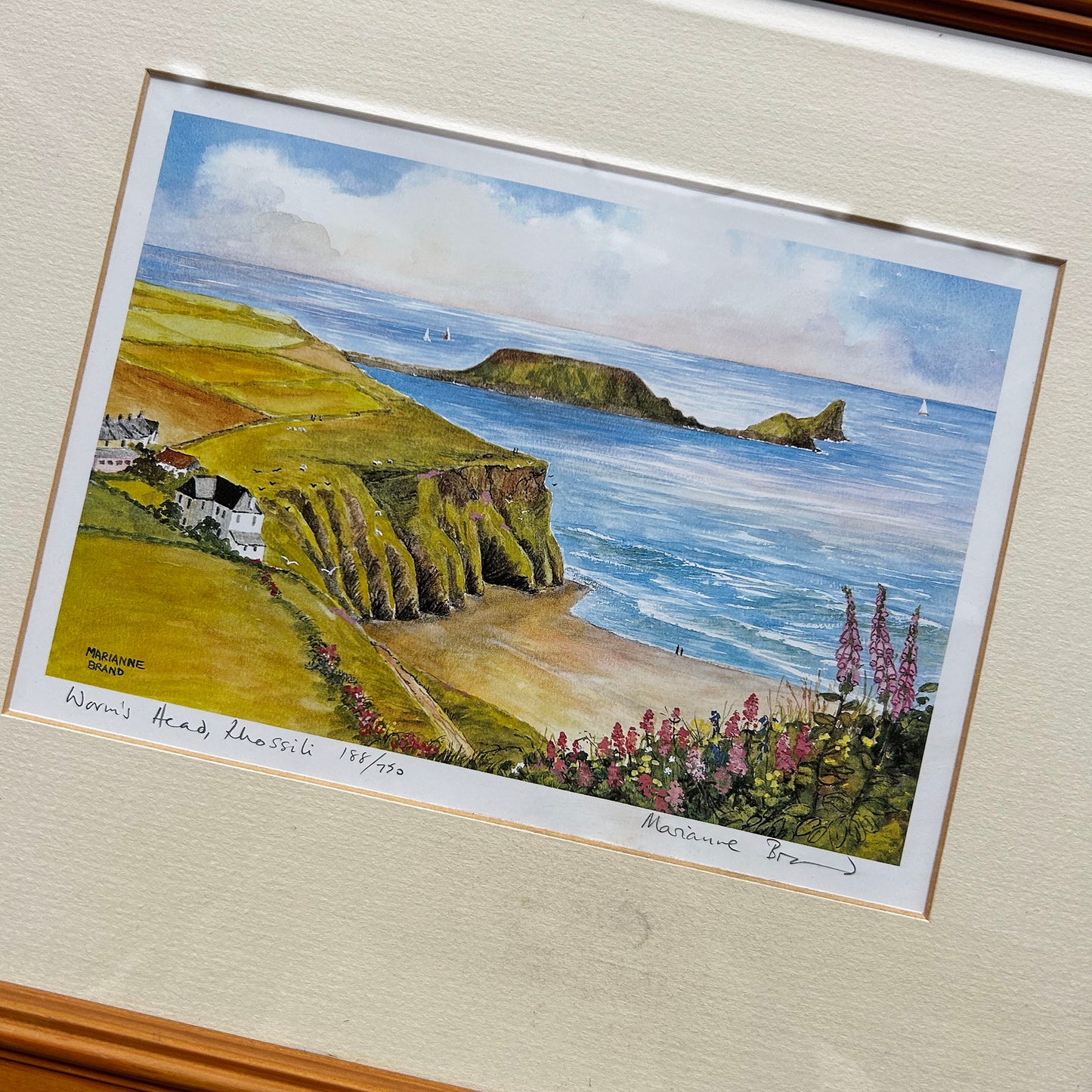 Print wedi'i Fframio - Diwrnod Marchnad yn Hen Gymru - Sydney Curnow Vosper (Wedi'i Ail-law)