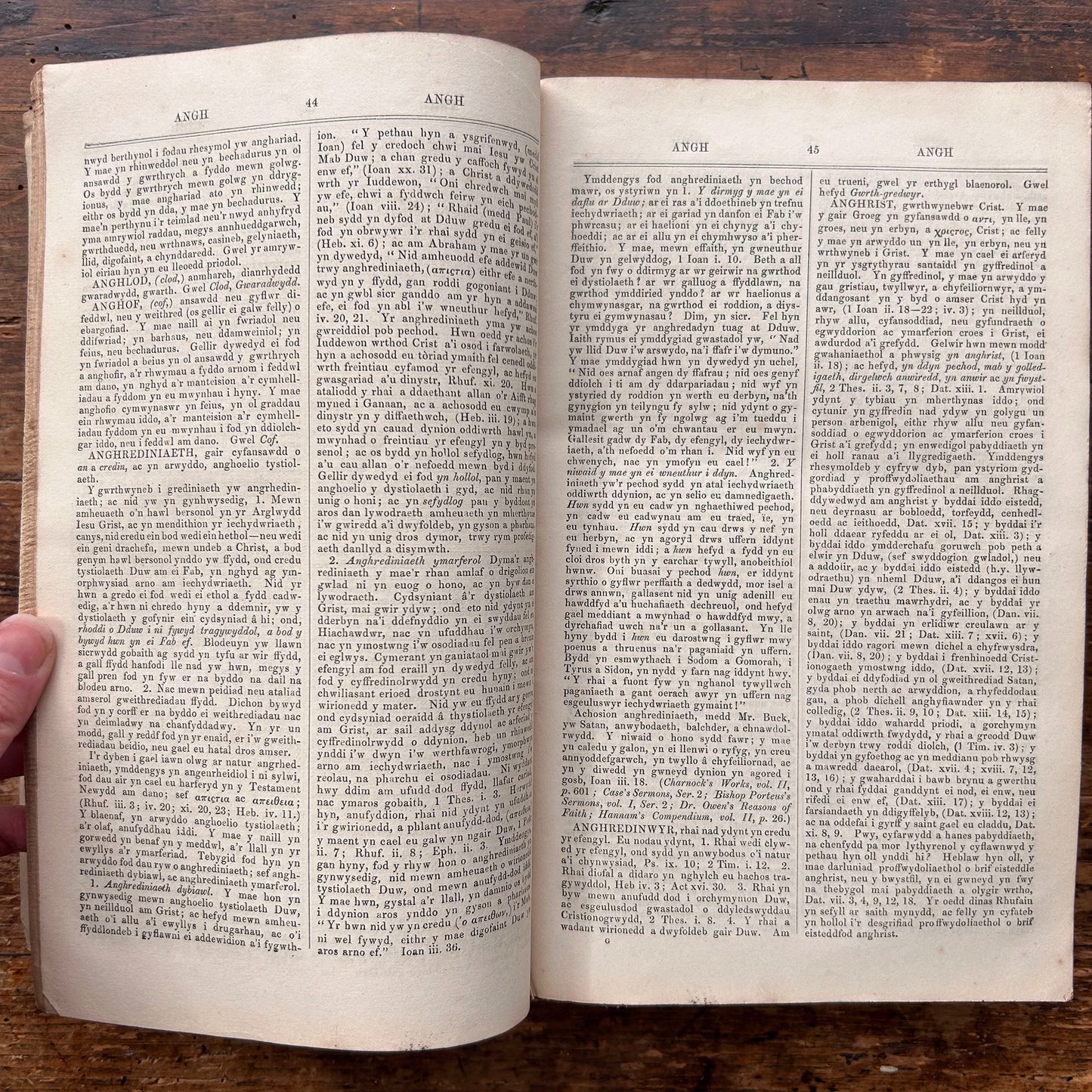 Geiriadur Duwinyddol / Theological Dictionary- W. Jones - Welsh - Antique 1864 (Preloved)