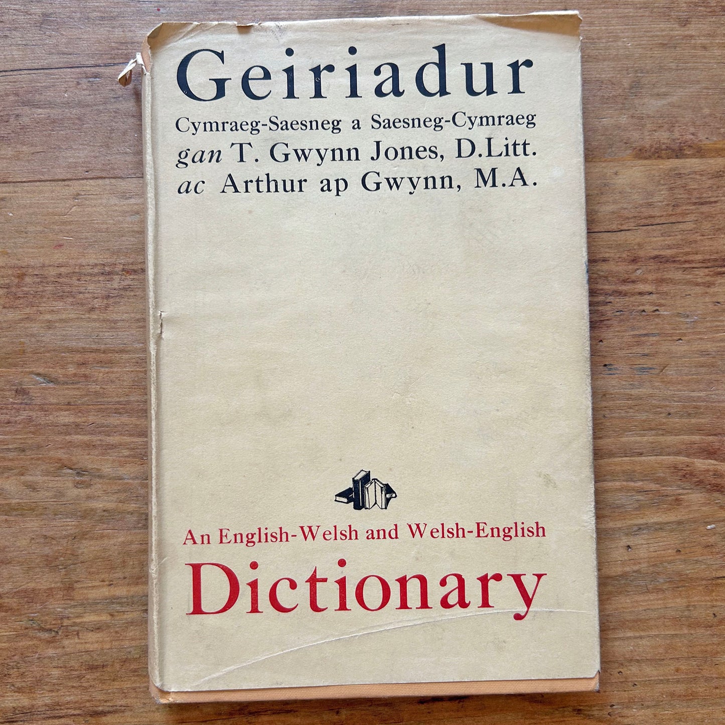 Geiriadur - Vintage Welsh English Dictionary - 1950 (Preloved)