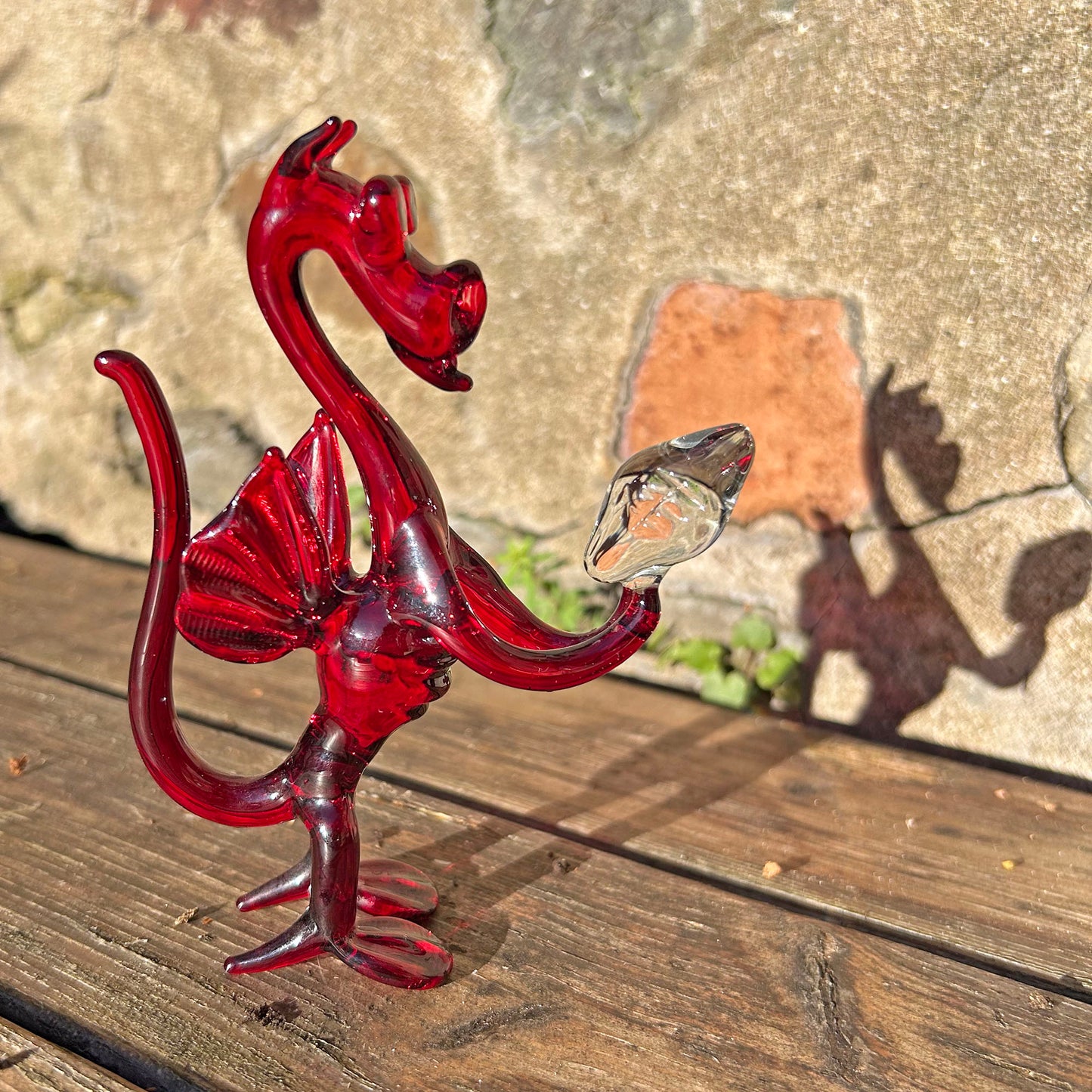 Glass Dragon - Rugby - Delyn Glass (Preloved)