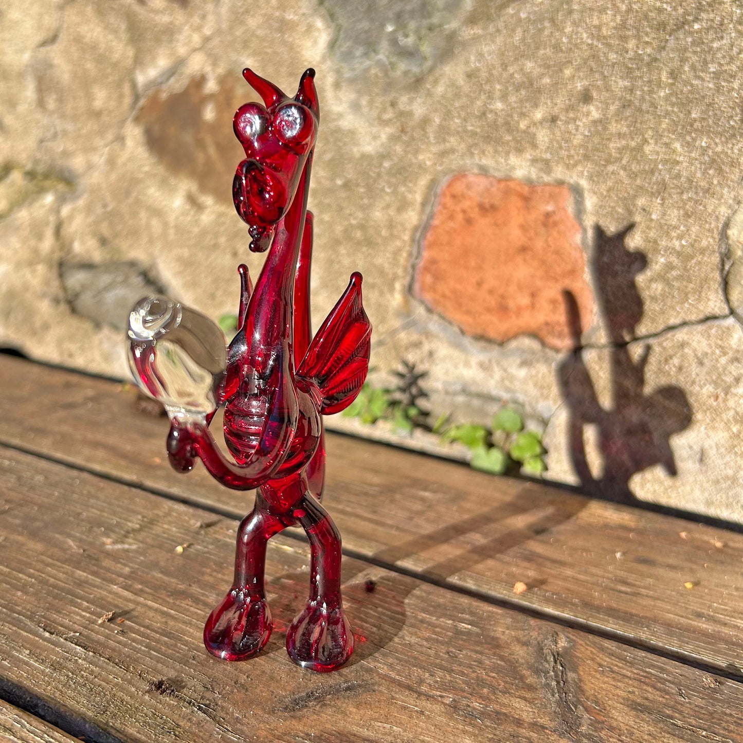 Glass Dragon - Rugby - Delyn Glass (Preloved)