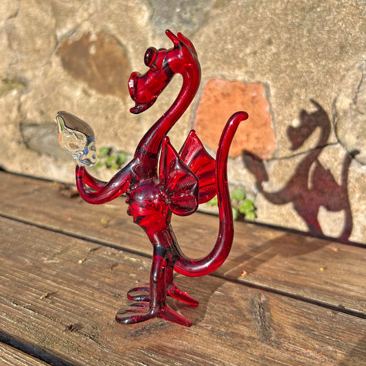 Glass Dragon - Rugby - Delyn Glass (Preloved)