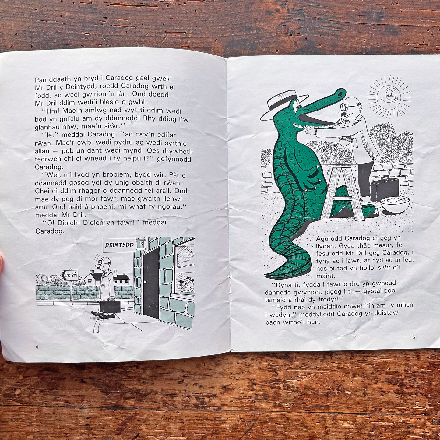 Gwên Caradog y Crocodeil - Anne Parry Jones 1990 (Preloved)