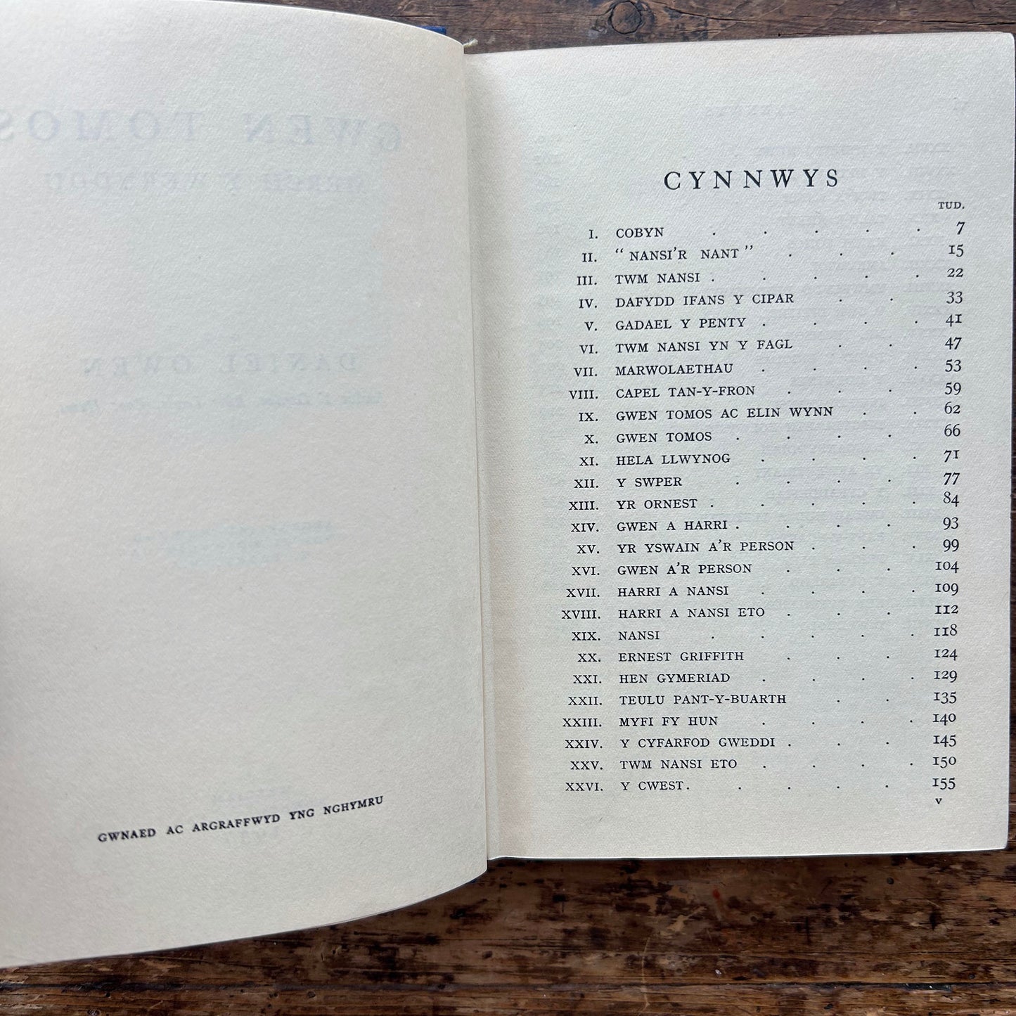 Gwen Tomos - Merch y Wernddu - Daniel Owen - 1937 (Preloved)
