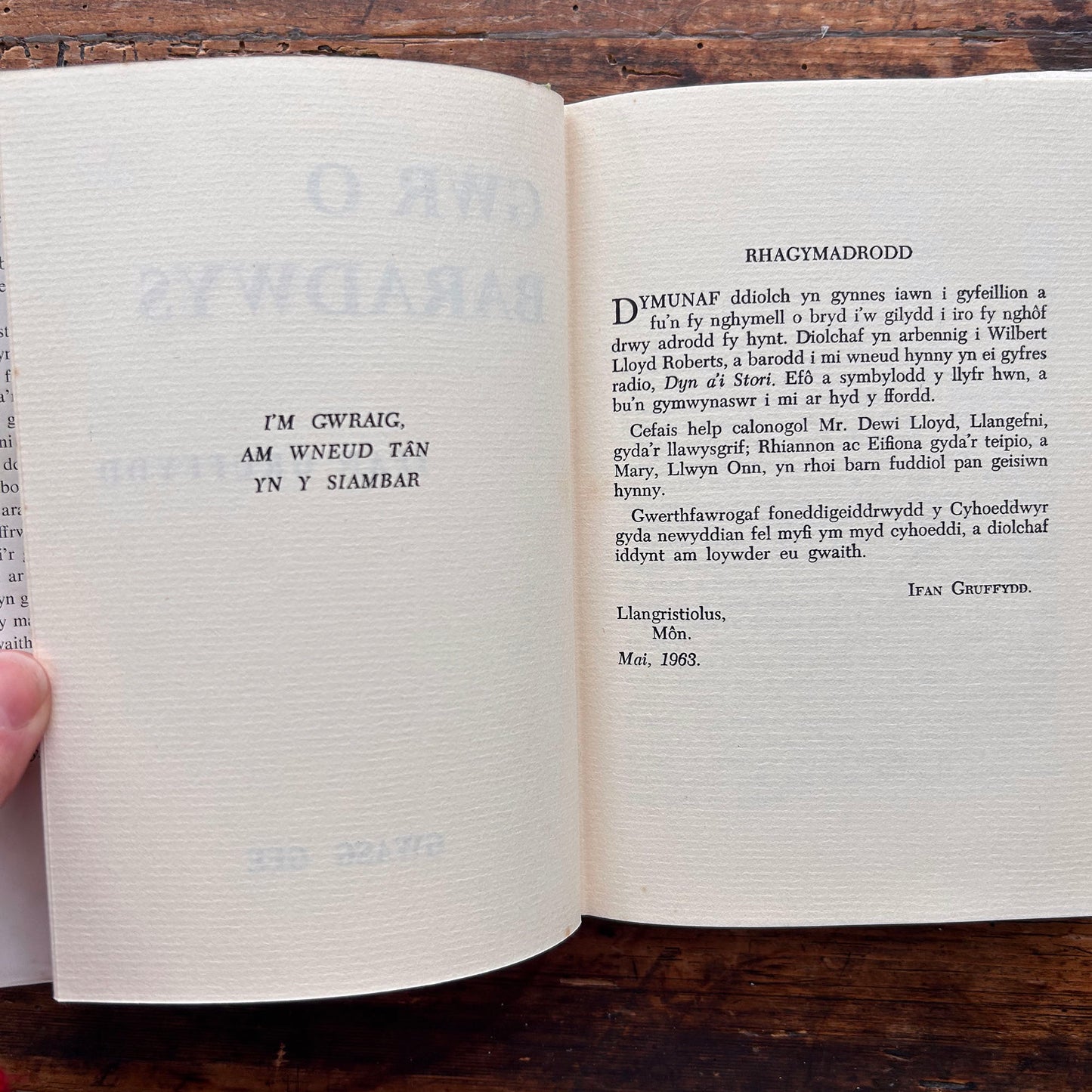 Gwr o Baradwys - Ifan Gruffydd Autobiography - 1963 (Preloved)