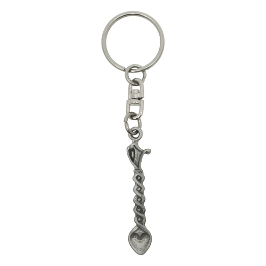 Keyring / Key Chain - Gwerin Cymreig - Pewter - Mari Lwyd
