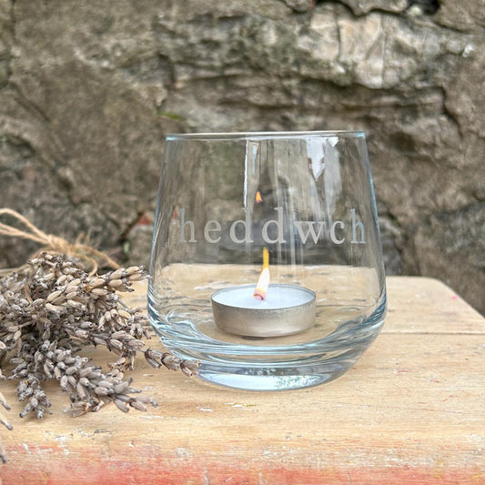 Votive Candle / Tea Light Holder - Heddwch - Peace