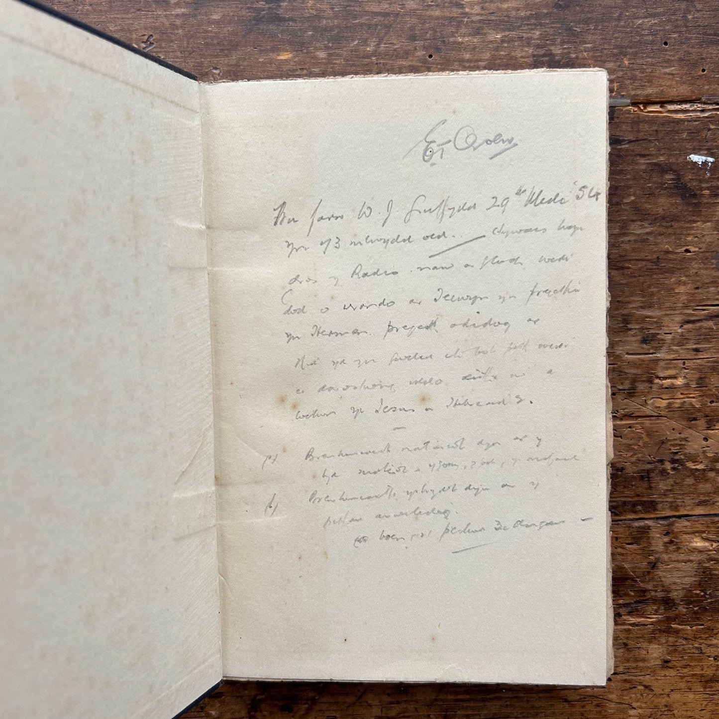 Y Tro Olaf: Ac Ysgrifau Eraill - WJ Gruffydd - 1939 (Preloved)