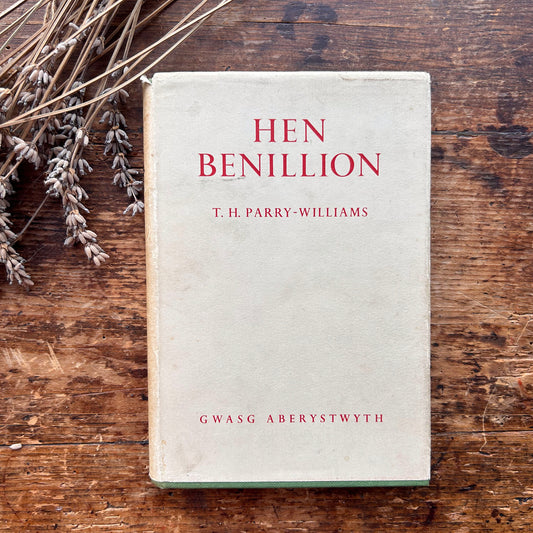 Hen Benillion - T.H. Parry Williams - Welsh Verses 1956 (Preloved)