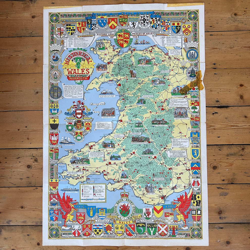 historical-map-of-wales-and-monmouth-john-bartholomew-vintage-pre