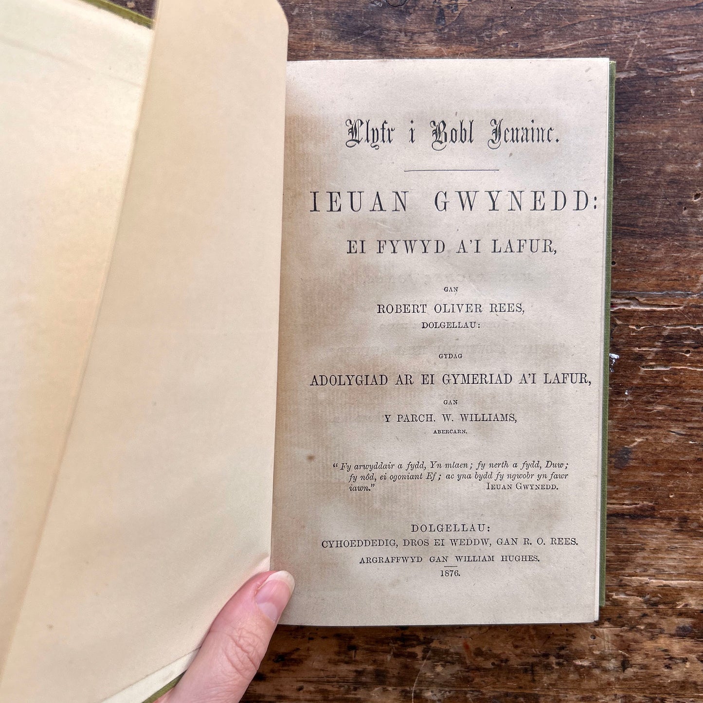 Ieuan Gwynedd: Ei Fywyd a'i Lafur - Robert Oliver Rees - 1876 (Preloved)