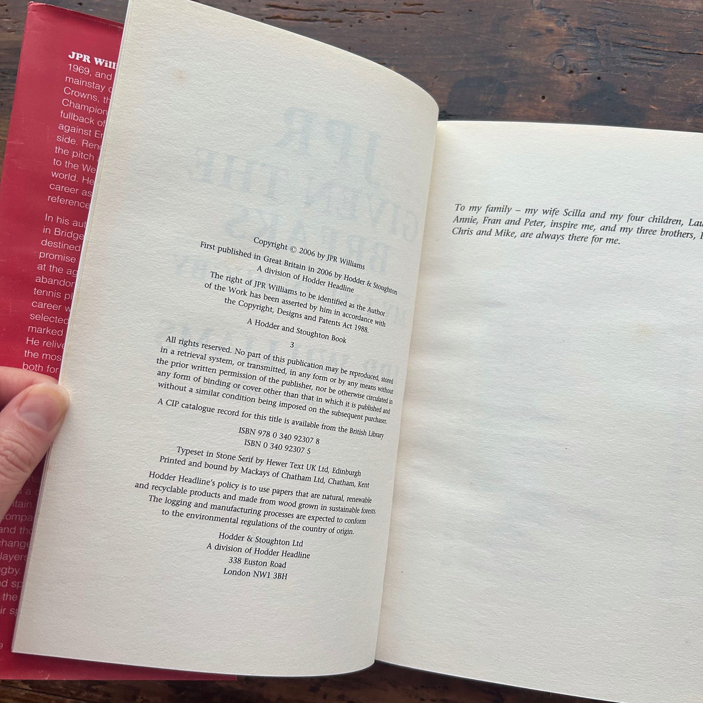 JPR Given the Breaks - My Life in Rugby - JPR Williams (Preloved)