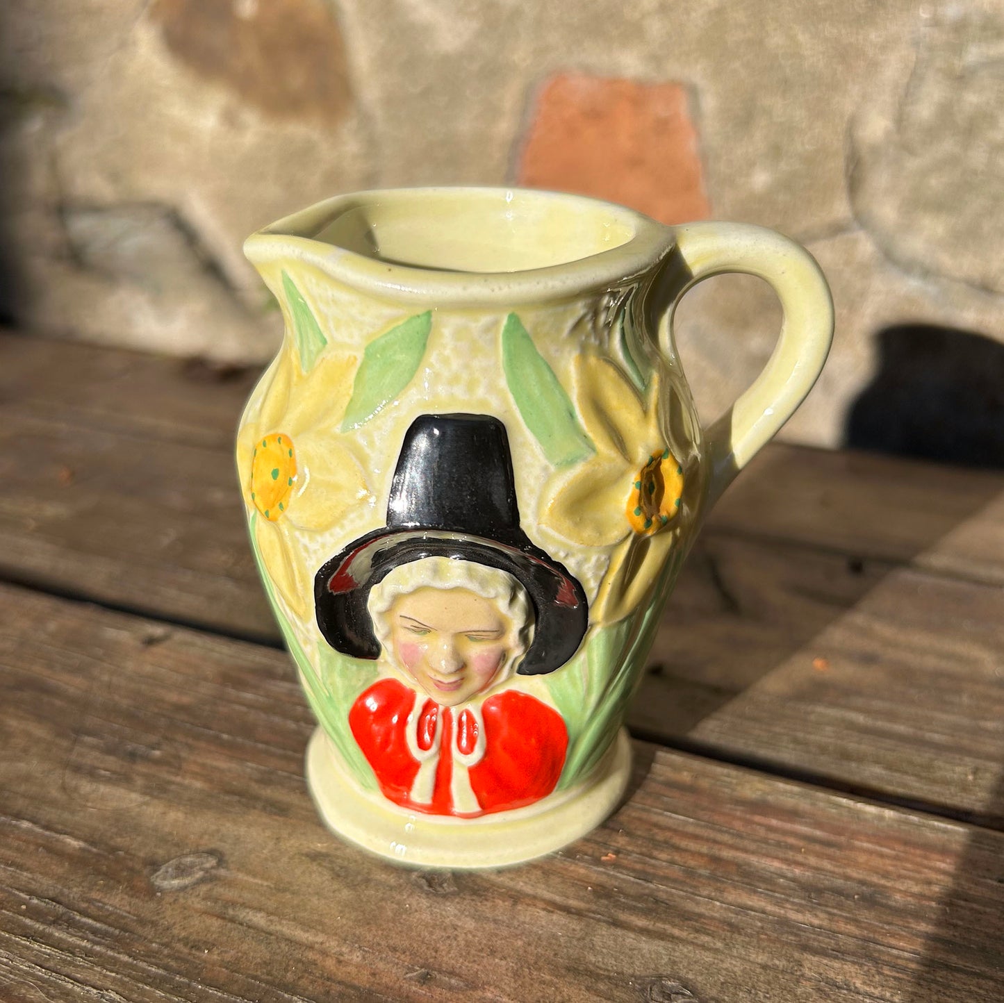 Jug / Creamer - Welsh Lady / Daffodil - Vintage (Preloved)
