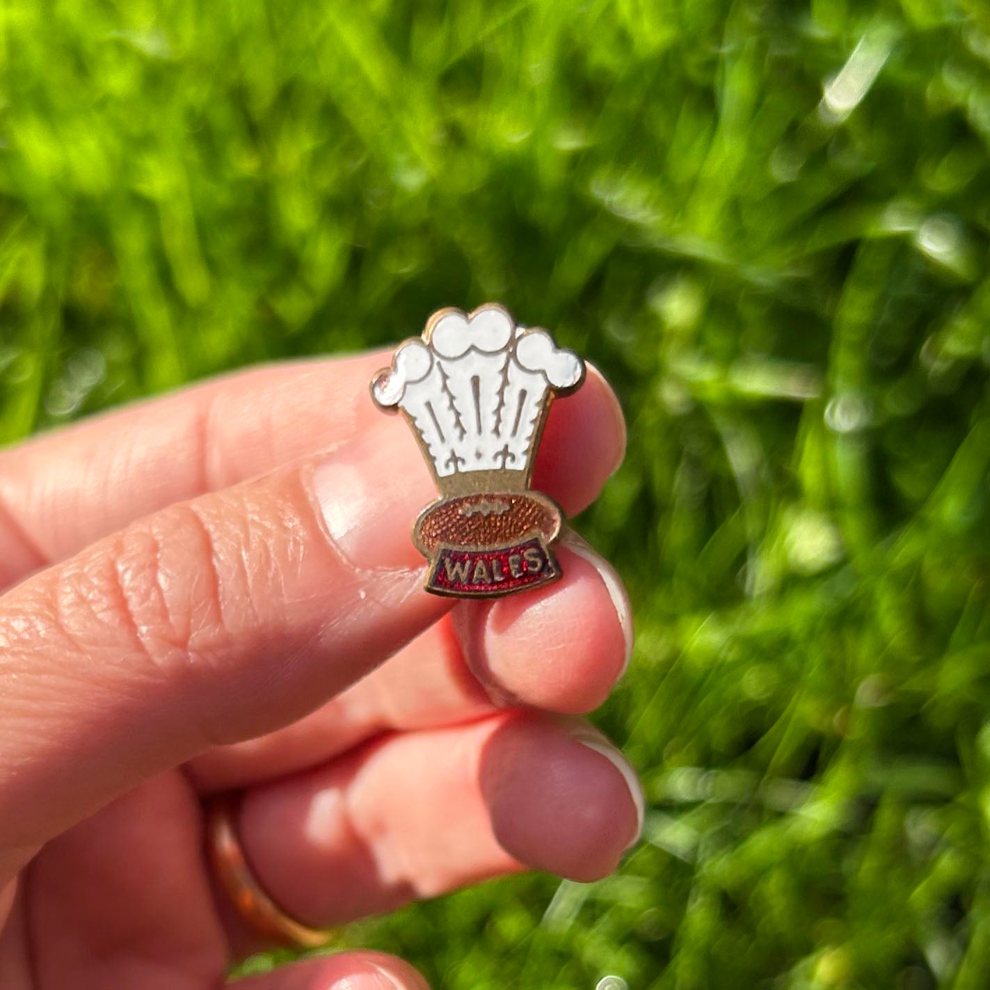 Pin Lapel / Bathodyn - Hen Ffasiwn - Rygbi Cymru (Wedi'i Ail-law)