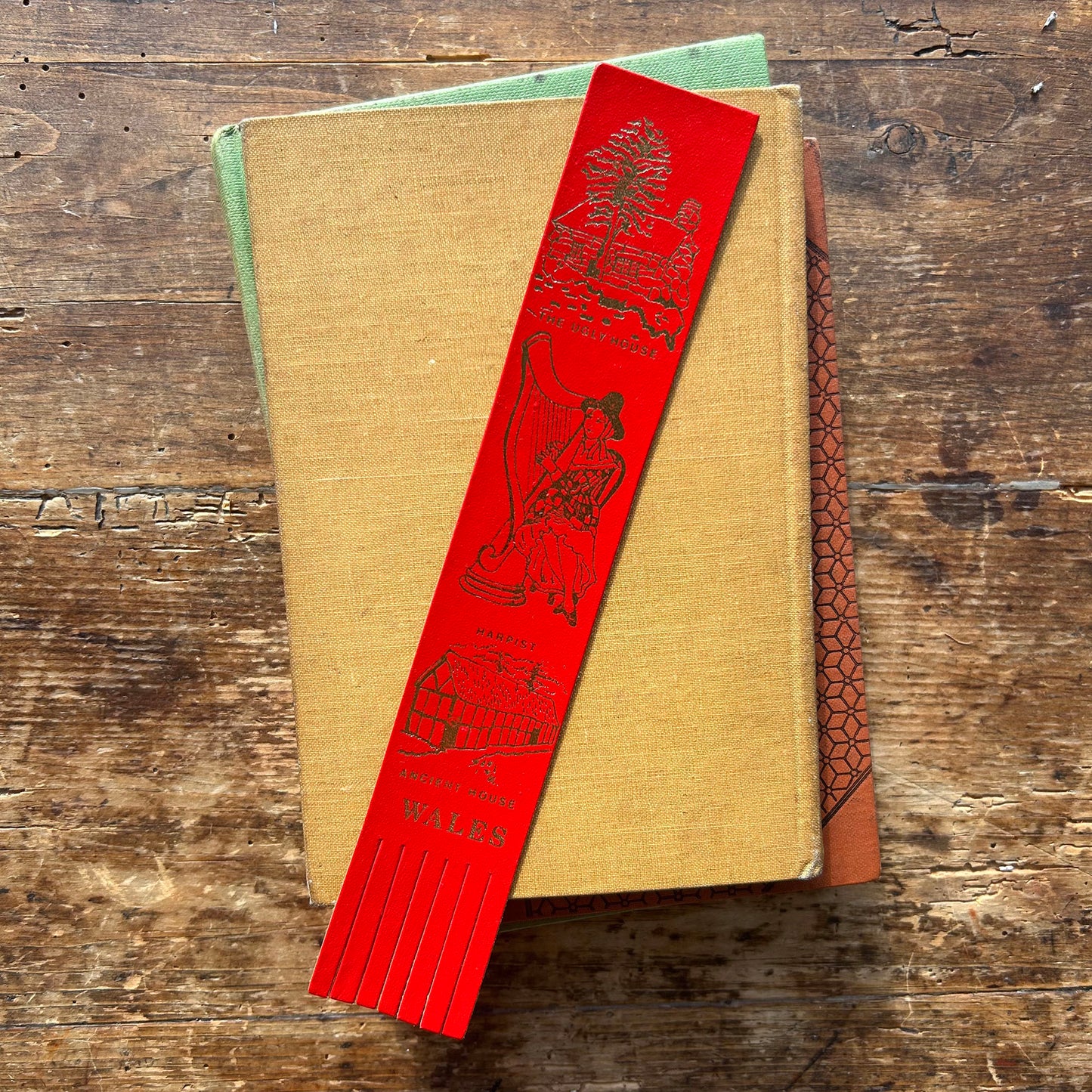 Leather Style Bookmark - Welsh Souvenir (Preloved / Like New)