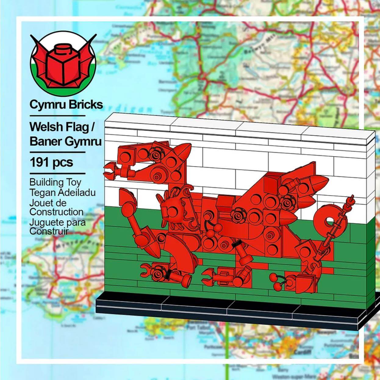 Brick Set - Cymru Bricks - Build Your Own: Welsh Flag