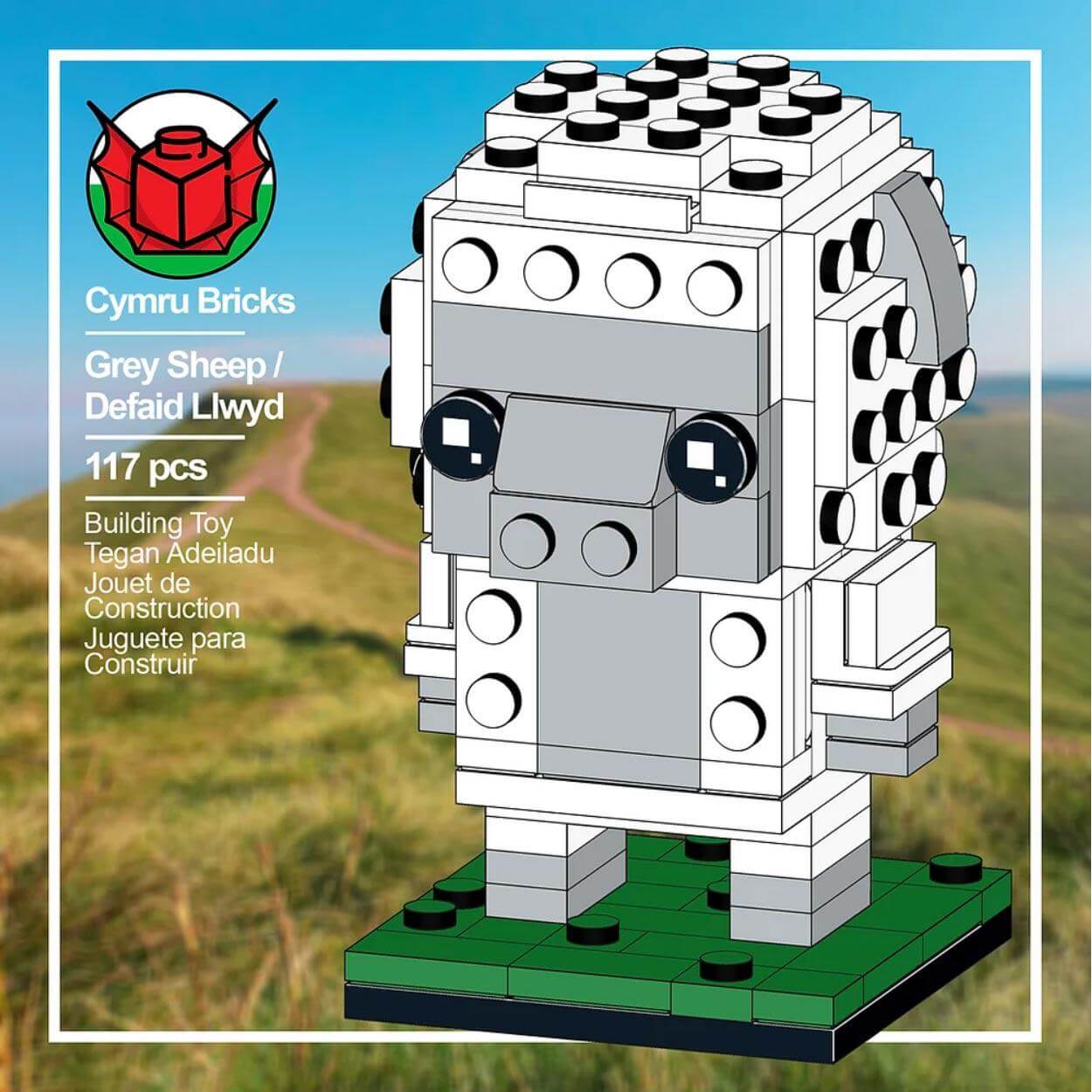 Brick Set - Cymru Bricks - Build Your Own: Welsh Sheep