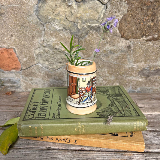 Miniature Tankard - Lustre ware  - Welsh Lady & Dresser (Preloved)