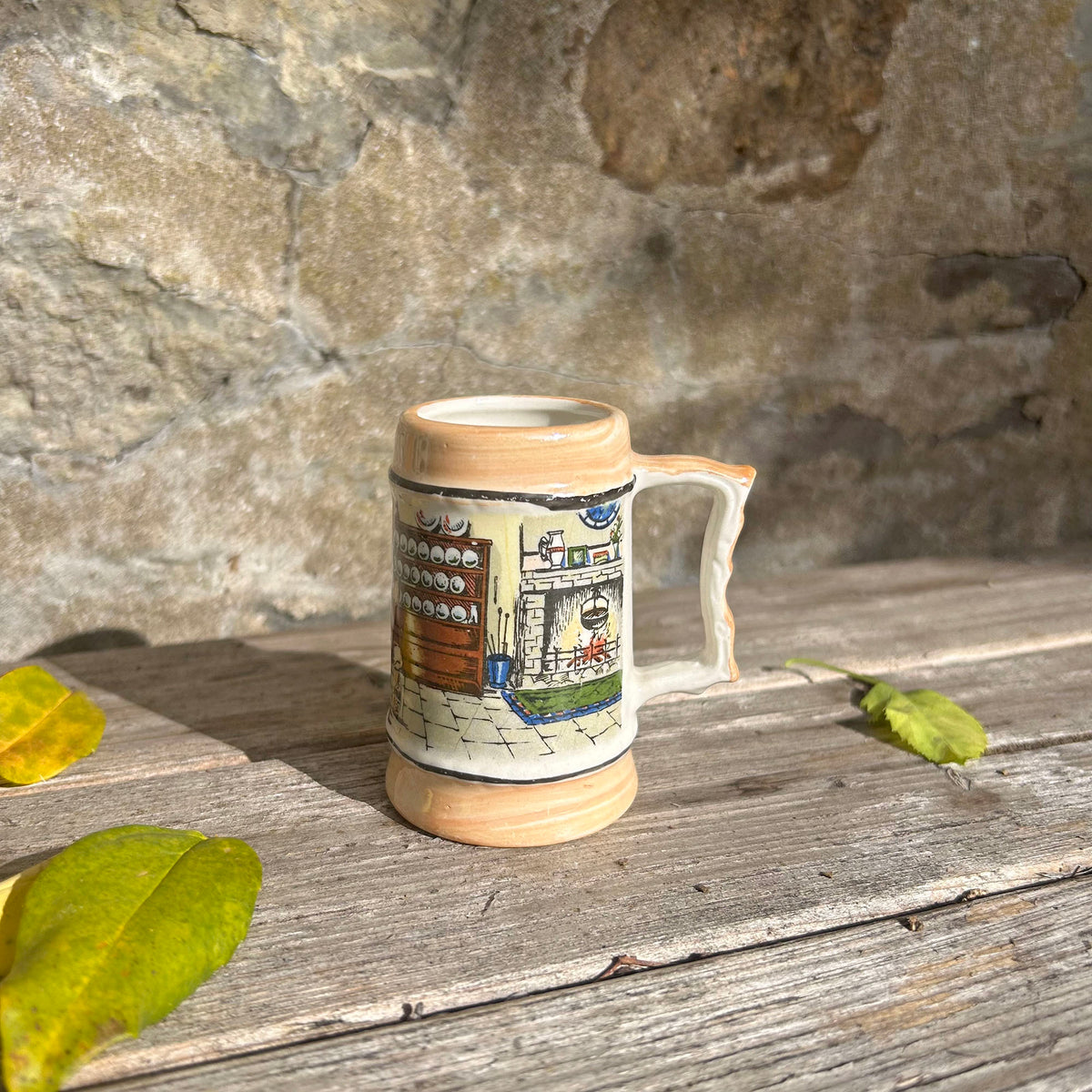 Miniature Tankard - Lustre ware  - Welsh Lady & Dresser (Preloved)