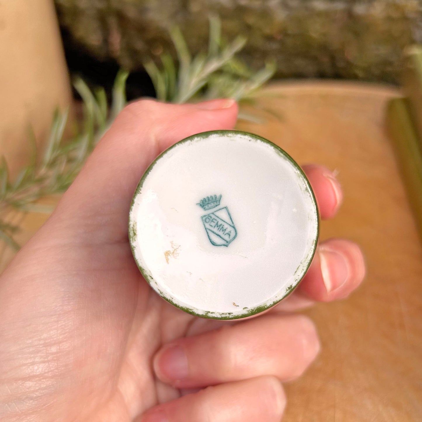 Little Pot - Hallmarked Silver Rim - Welsh Spinning Party - Antique Souvenir (Preloved)