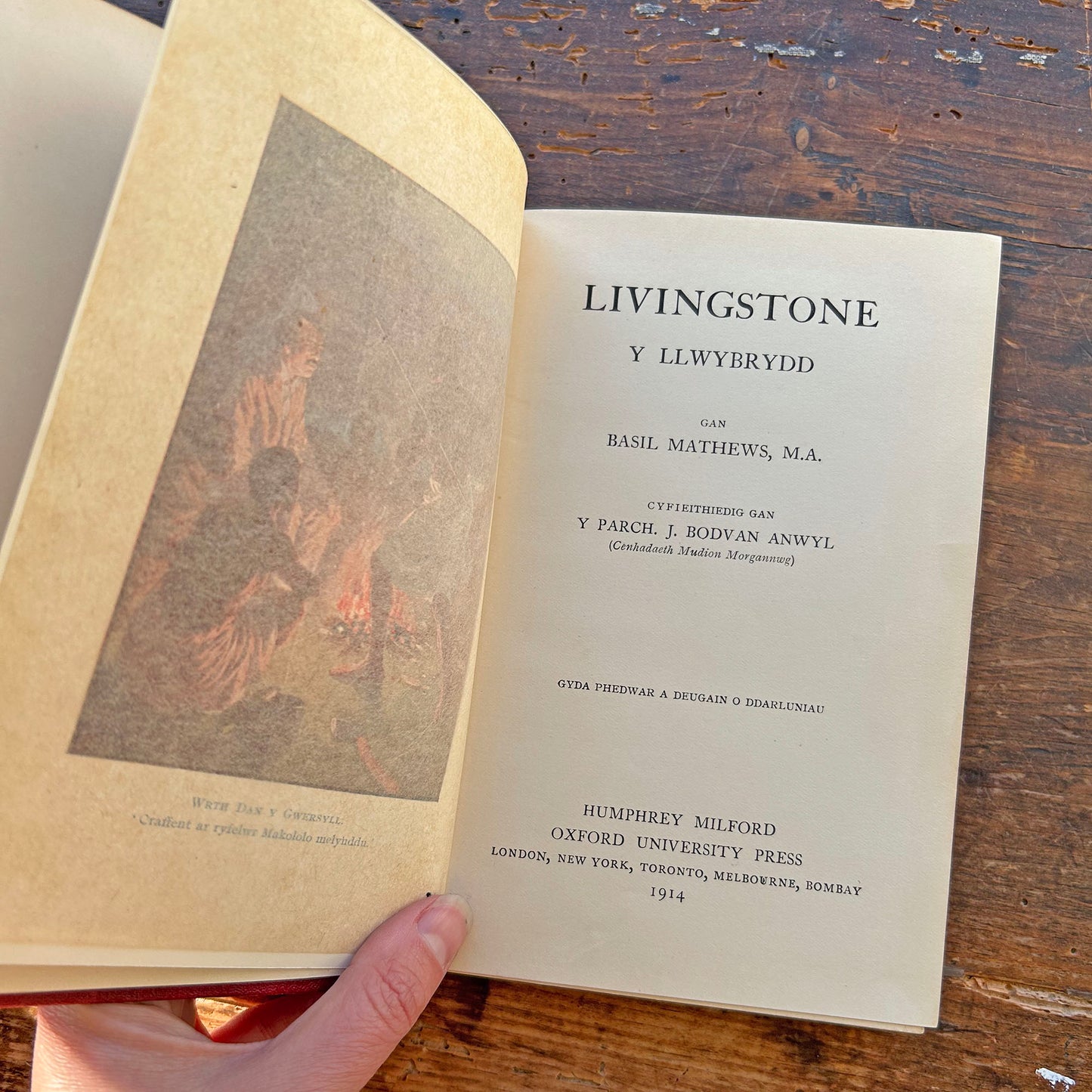 Livingstone y Llwybrydd - Basil Mathews - 1914 1st ed. (Preloved)