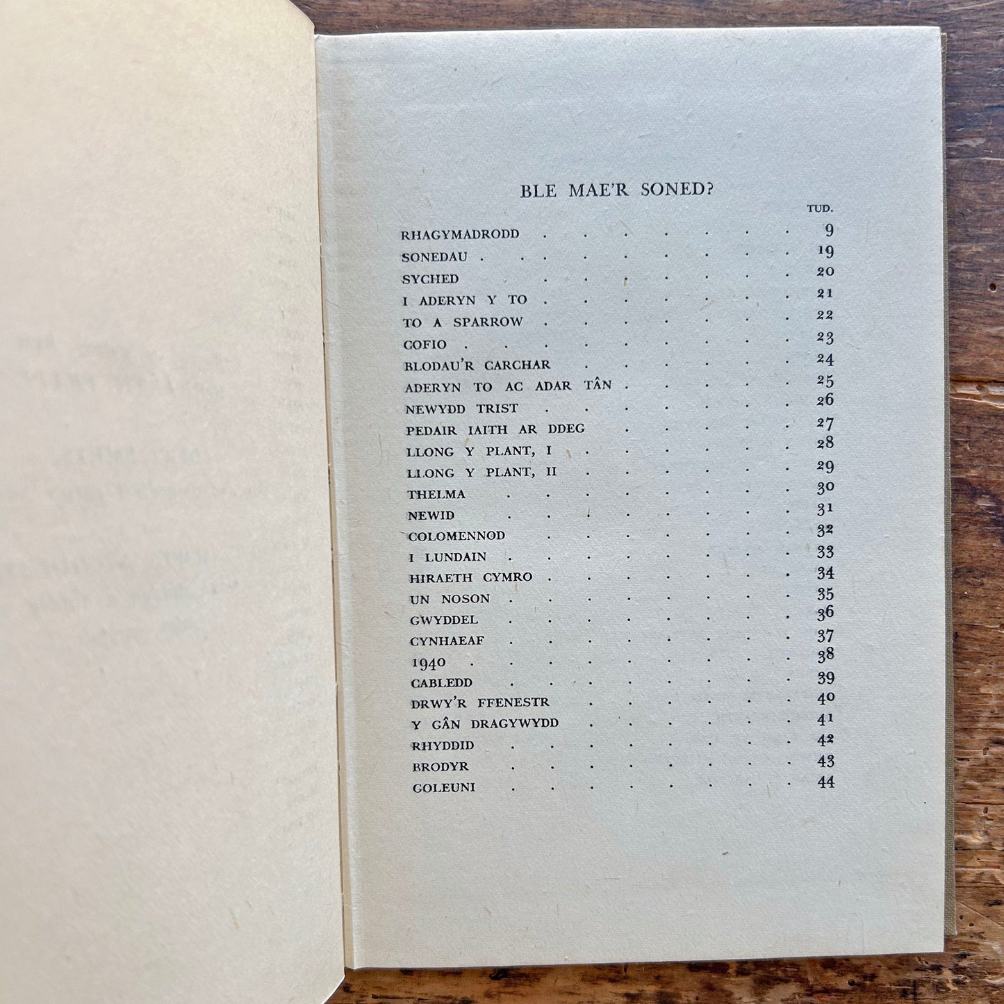 Llygad y Drws - Sonedau'r Carchar - T. E. Nicholas 1941 (Preloved)