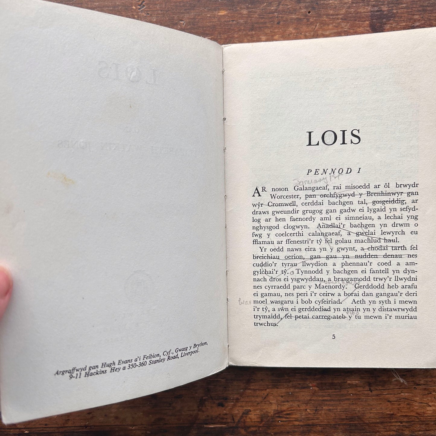 Nedw - E. Tegla Davies - Byrddau Glas - 1922 (Wedi'i ail-law)