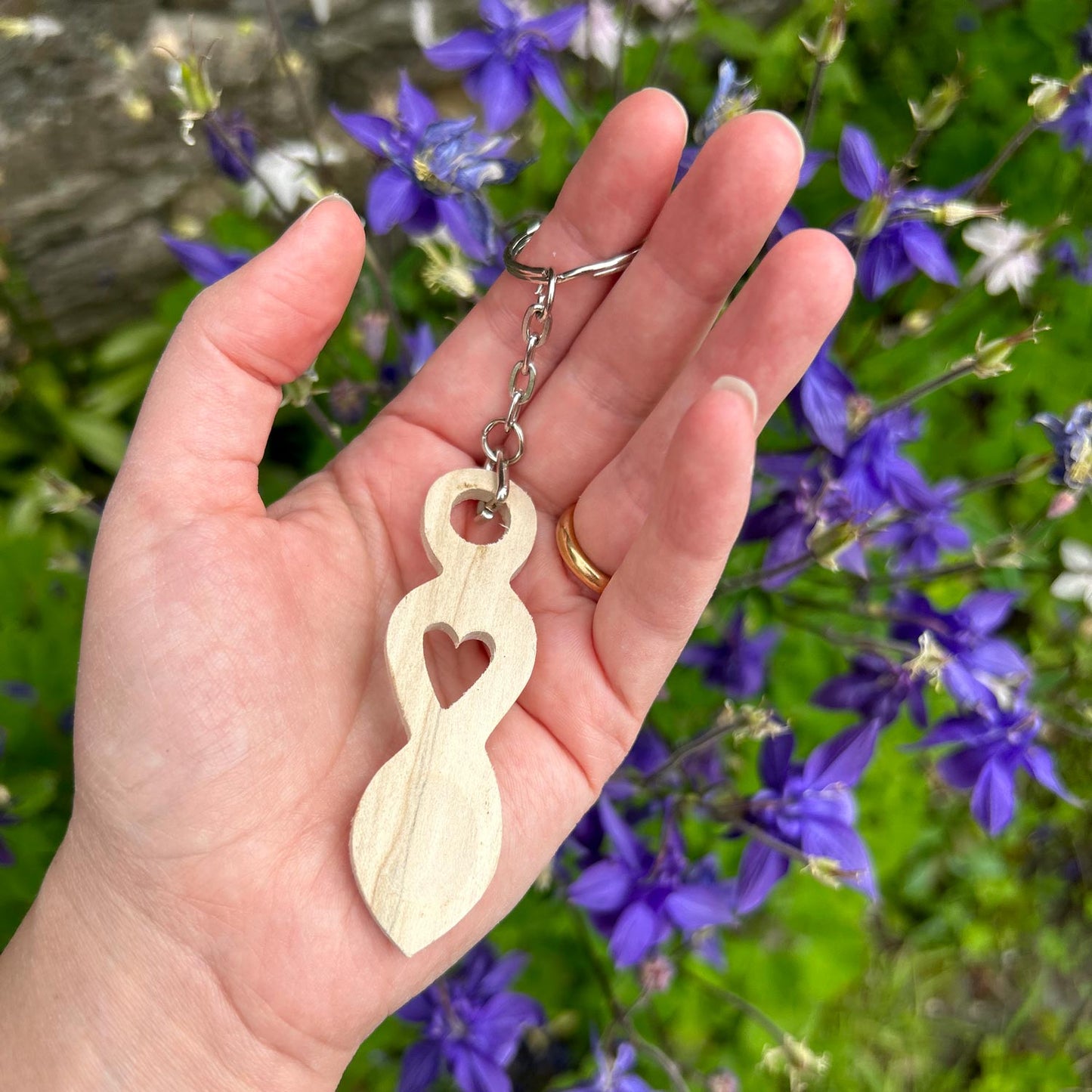 Keyring / Keychain - Handmade Welsh Love Spoon