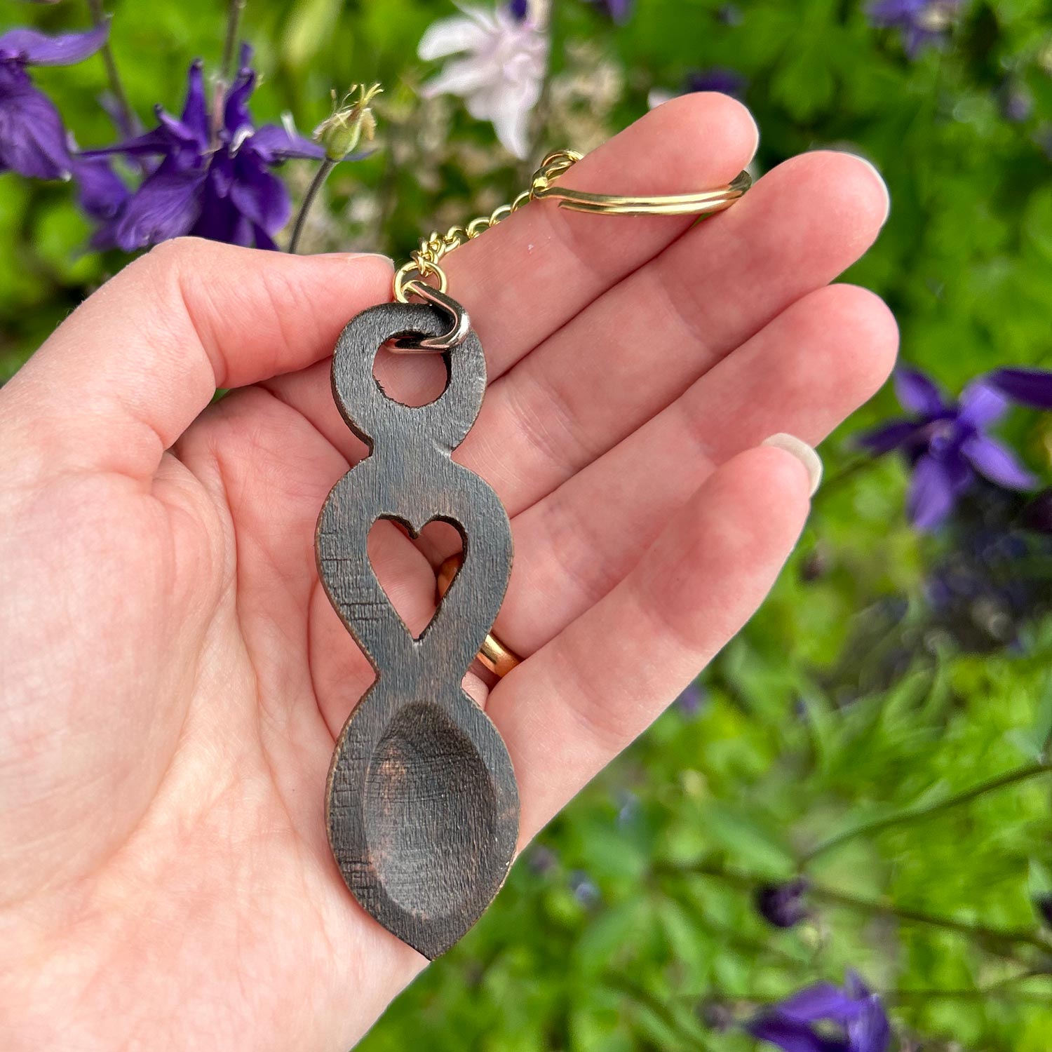 Keyring / Keychain - Handmade Welsh Love Spoon
