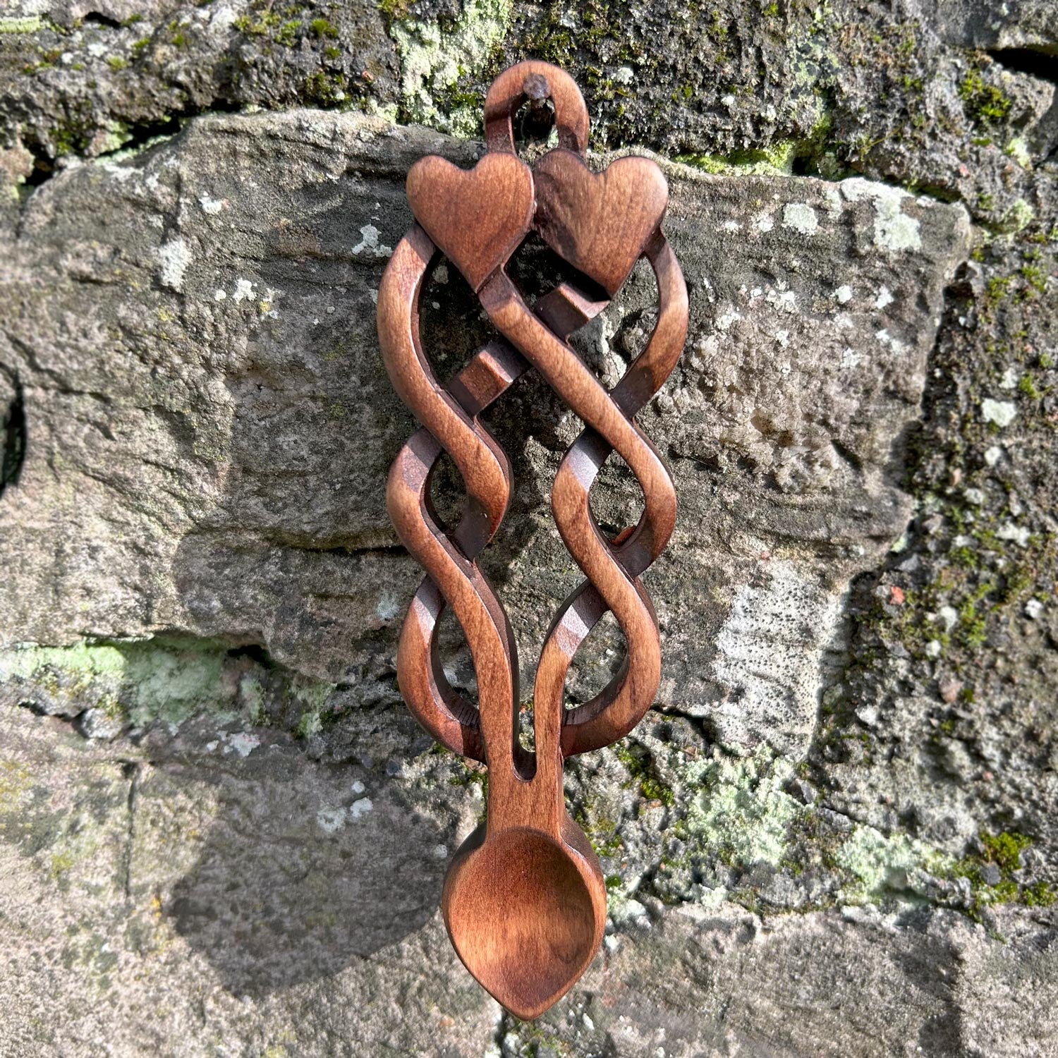 Love Spoon - Handmade - Welsh - Two Hearts Entwined – The Welsh Gift Shop