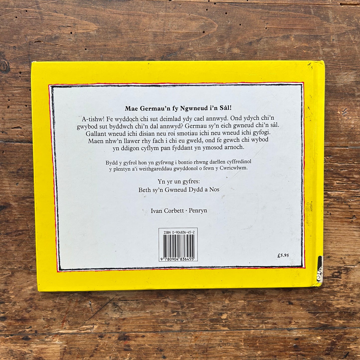 Mae Germau'n Fy Ngwneud I'n Sal! Germs Make Me Sick - Golwg Gyntaf (Preloved)