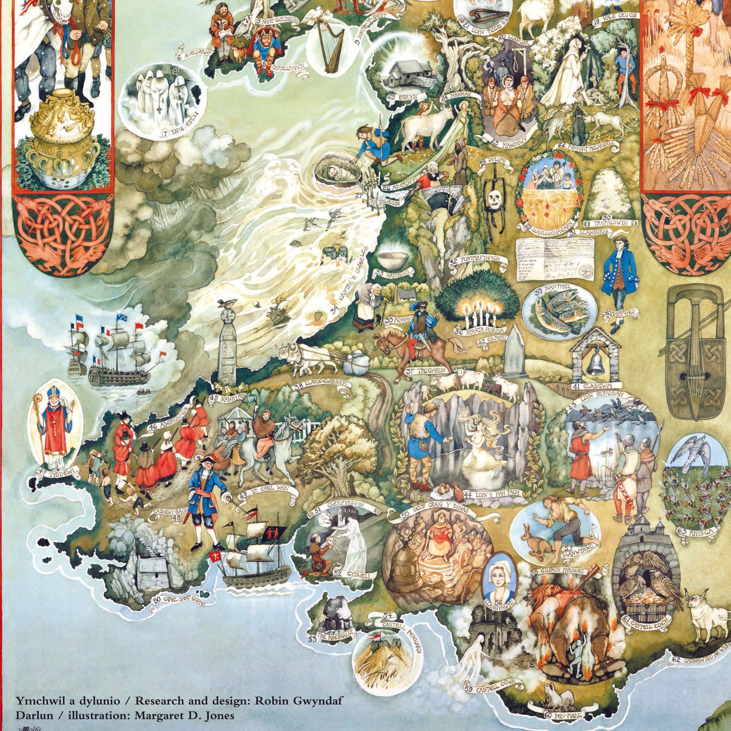 Poster - Chwedlau Gwerin Cymru / Welsh Folk Tales - Map