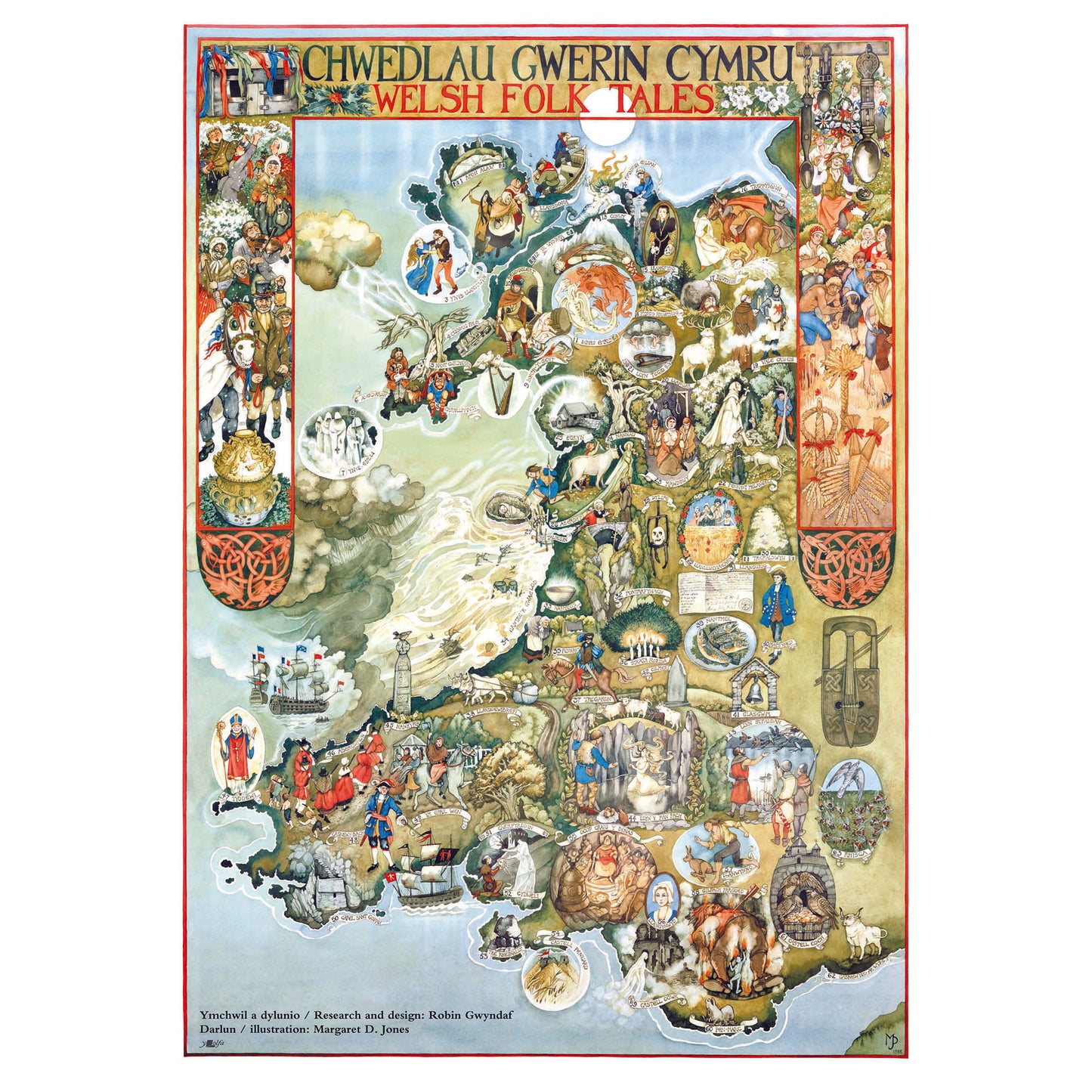 Poster - Chwedlau Gwerin Cymru / Welsh Folk Tales - Map